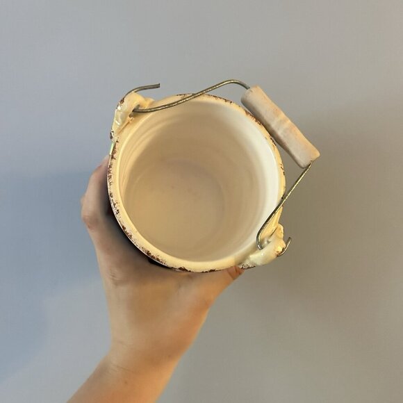 WCL Pottery Bucket Vintage 60s/70s Farm Life Cows Barn Farmer Hand Painted - Picture 7 of 7